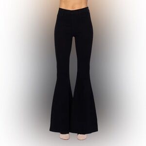 JUDY BLUE WOMEN'S pull on super FLARE JEAN size 16W black